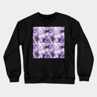 Dark Purple Night Forest Abstract Crewneck Sweatshirt